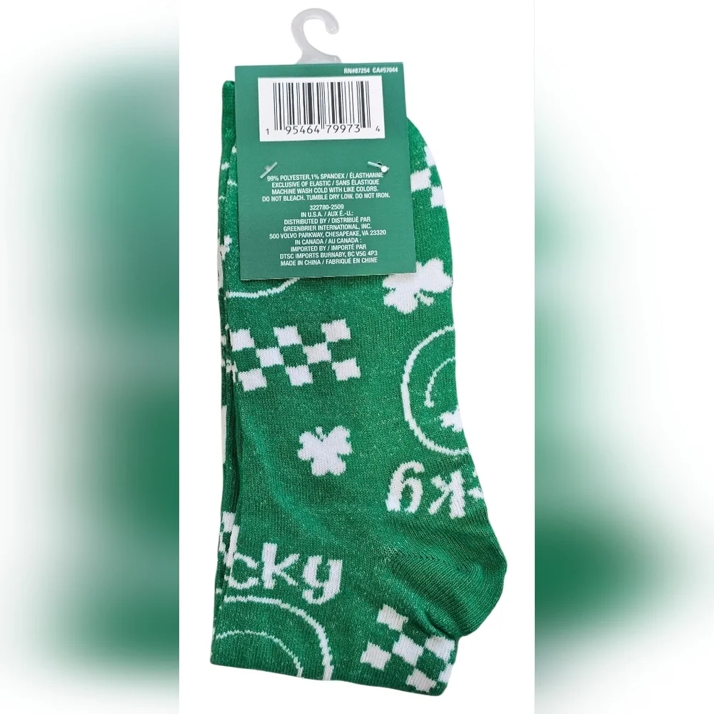 St. Patrick's Day 3 Pairs Of Ladies Knee High Socks. Fit Shoe Size 5-9, New